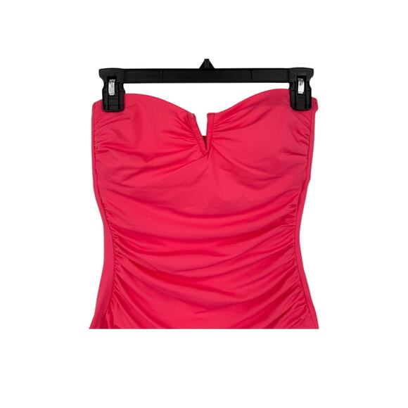 Tommy Bahama swimsuit Ruched tummy control convertible one piece pink size 4 - Picture 3 of 6